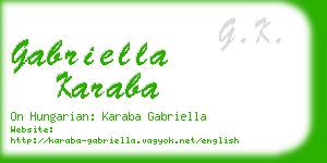 gabriella karaba business card